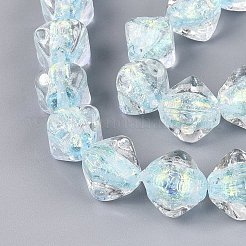 Handmade Foil Glass Beads Strands&nbsp;FOIL-Q002-06B