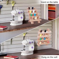 12 Spools Solid Wood Sewing Embroidery Thread Stand&nbsp;ODIS-PH0001-04