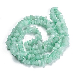 染色された天然アマゾナイトビーズ連売り  チップ  3~16x3~8mm  穴：0.7mm  32.28''（82センチメートル）&nbsp;X-G-F703-08
