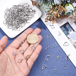 150Pcs 6 Styles 304 Stainless Steel Open Pendants&nbsp;STAS-BBC0009-50