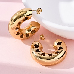 C-Shaped 304 Stainless Steel Stud Earrings for Women&nbsp;LS-EJEW-A125-01G