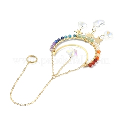Glass Teardrop Pendant Decorations&nbsp;HJEW-JM01167