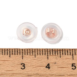 Long-Lasting Plated Brass Silicone Ear Nuts&nbsp;KK-K381-04RG