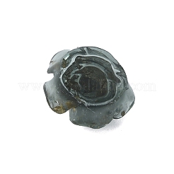 クリア樹脂カボション  金箔  花  ブラック  14x7mm&nbsp;LS-RESI-WH0026-49D