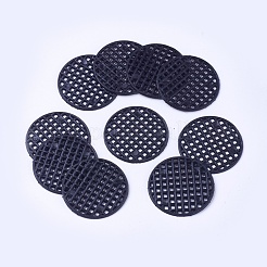 プラスチックメッシュ円形ガスケット  ブラック  45x1.5mm&nbsp;AJEW-WH0096-39