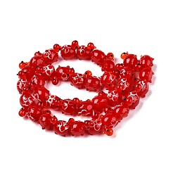Handmade Lampwork Beads Strands&nbsp;LAMP-N024-36D