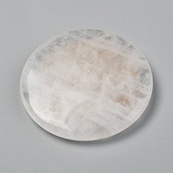 チャクラをテーマにした天然水晶カボション  ロッククリスタルカボション  フラワーオブライフフラットラウンド  35x6~7mm&nbsp;G-P001-22A