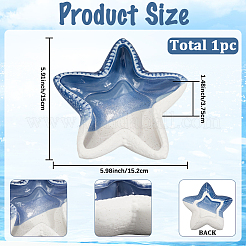 Ocean Themed Ceramic Jewelry Plate&nbsp;AJEW-WH20064-37C