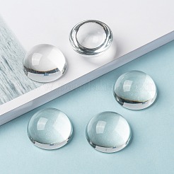 透明な半円形のガラスカボション  透明  30~31x14~15mm&nbsp;LS-X-GGLA-R027-30mm