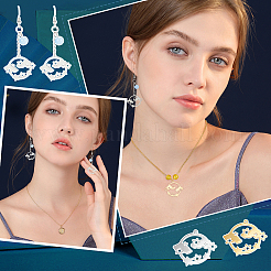 8Pcs 4 Style Ion Plating(IP) 201 Stainless Steel Pendants&nbsp;STAS-UN0033-32