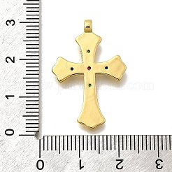 Brass Micro Pave Cubic Zirconia Pendants&nbsp;KK-D339-06G