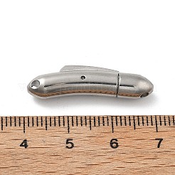 304ステンレススチール製バヤオネット留め金  チューブ  ステンレス鋼色  28.5x6x8mm  穴：1.6mm&nbsp;STAS-V008-26P