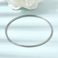 女性用2mm 304ステンレススチール製バングル  変色なし  ステンレス鋼色  内径：2.56インチ（6.5cm）&nbsp;SA-CBA37BC-23C-P
