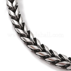 304 Stainless Steel Wheat Chain Bracelets for Men&nbsp;BJEW-B096-36A-AS