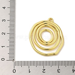 304ステンレスペンダント  18KGP本金メッキ  フラットラウンド  29x24.5x1.7mm  穴：1.4mm&nbsp;STAS-Q322-27G-01