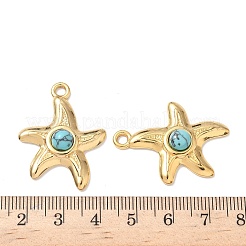 Dyed Synthetic Turquoise Sea Animal Pendants&nbsp;STAS-H483-33A-G