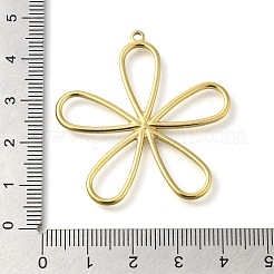 イオンプレーティング（IP）304ステンレスペンダント  花のチャーム  18KGP本金メッキ  41x40x2mm  穴：1.6mm&nbsp;X-STAS-I310-07G