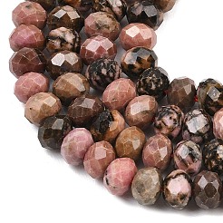 Natural Rhodonite Beads Strands&nbsp;G-C259-A25-5x8mm