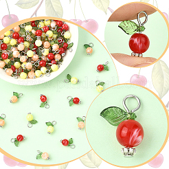 120Pcs 3 Colors Acrylic Pendants&nbsp;OACR-SC0002-58