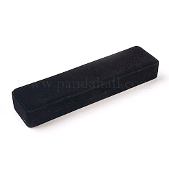 ベルベットのネックレスボックス  アクセサリー箱  長方形  ブラック  21.8x5x3cm&nbsp;X-VBOX-L001-01B