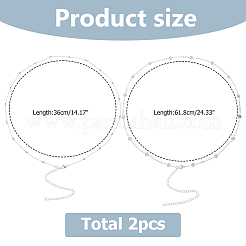 1Pc Stainless Steel Sequin Link Chain Waist Chains&nbsp;AJEW-WH0248-752