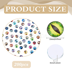 200pcs 2 Styles Craft Glass Doll Eyes&nbsp;GLAA-ME0001-17