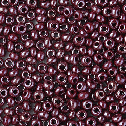 8/0 チェコ不透明ガラスシードビーズ  光沢のある  ラウンド  サドルブラウン  3x2mm  穴：1mm  約500 G /袋&nbsp;SEED-N004-003A-12
