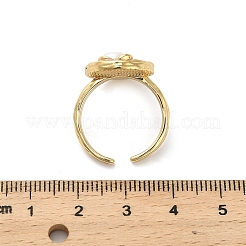 Brass Enamel Cuff Rings&nbsp;RJEW-K291-03G-02