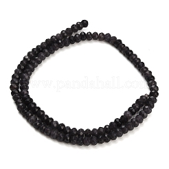 染め加工天然石ホワイトジェイドビーズ連売り  ロンデル  多面カット  プルシアンブルー  4x3mm  穴：0.9mm  約118個/連  13.78''（35センチメートル）&nbsp;GG-CBAF9EE-A13-3x4mm