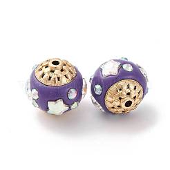 Handmade Resin Indonesia Round Beads&nbsp;IPDL-P005-22KCG-03