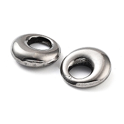 変色しない201ステンレススチールビーズ  丸いリング  ステンレス鋼色  9x3mm  穴：4mm&nbsp;STAS-Z057-21P