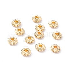 ラックメッキ合金ビーズ  長持ちメッキ  カドミウムフリー＆鉛フリー  花  ゴールドカラー  7x2.8mm  穴：2.3mm&nbsp;FIND-WH0118-23G
