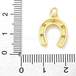 Brass Micro Pave Cubic Zirconia Pendants&nbsp;KK-S511-13G