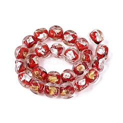 Handmade Gold & Silver Foil Glass Beads&nbsp;FOIL-Q003-01G