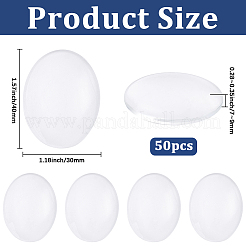 50Pcs Transparent Glass Cabochons&nbsp;GGLA-BBC0001-02