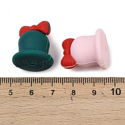 クリスマスベルシリコンビーズ  焦点ビーズ  ミックスカラー  21x19mm  穴：2mm&nbsp;SIL-Z023-02