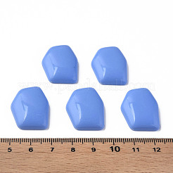オペークアクリルカボション  不規則な六角形  コーンフラワーブルー  25.5x19.5x5.5mm  約253個/500g&nbsp;MACR-S373-143-A02