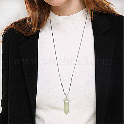 9Pcs 9 Styles Synthetic Luminous Stone Double Terminal Pointed Pendants&nbsp;G-CA0001-72