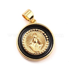 Brass Enamel Pendants&nbsp;KK-P209-03G-RS