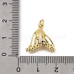 Brass Micro Pave Cubic Zirconia Pendants&nbsp;KK-U072-25G