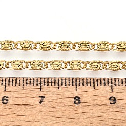 304ステンレススチールルマキナチェーン  ハンダ付け  スプールで  イオンプレーティング（ip）  18KGP本金メッキ  6.5x3x1mm  約32.81フィート（10m）/ロール&nbsp;CHS-N005-03C-G
