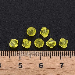 透明なアクリルビーズ  多面カット  双円錐形  きいろ  5x4.5mm  穴：1.2mm  約10068個/414g&nbsp;LS-MACR-S373-84-B02