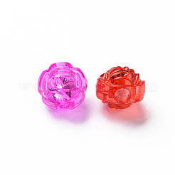 透明なアクリルビーズ  花  ミックスカラー  11x10.5x9.5mm  穴：3mm  約980個/500g&nbsp;MACR-N013-012