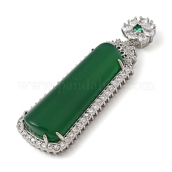 Dyed Natural Green Chalcedony Pendants&nbsp;G-S001-05P