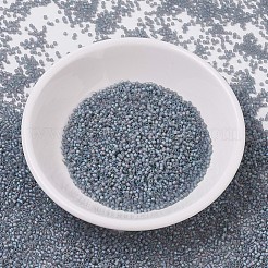 MIYUKIデリカビーズ小  シリンダー  日本製シードビーズ  15/0  （dbs0863)マットグレー透明ab  1.1x1.3mm  穴：0.7mm  約175000個/袋  50 G /袋&nbsp;SEED-X0054-DBS0863