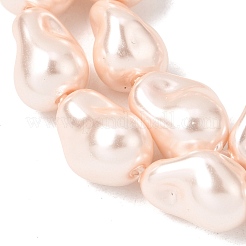 Electroplate Opaque Glass Imitation Pearl Beads Strands&nbsp;EGLA-H113-08D