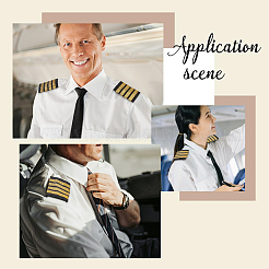 4Pcs Polyester Captain Epaulettes&nbsp;DIY-CY0002-91B