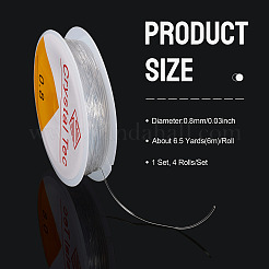 4 Rolls Round Crystal Elastic Stretch Thread&nbsp;EW-TA0001-10B