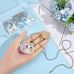3Pcs 3 Styles Glass Charms Ceiling Fan Pull Chain Extenders&nbsp;HJEW-SP0001-81