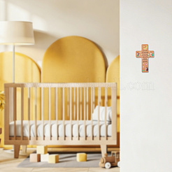 1Pc Wood Cross Wall Decoration&nbsp;AJEW-DC0003-93